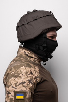 Кавер на каску МИЧ с креплением для очков шлем маскировочный чехол на каску Mich армейская Олива - изображение 2