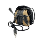 Навушники тактичні активні з мікрофоном Earmor M32 MOD3 Coyote Brown (M32-MOD3-CB) - зображення 3