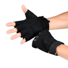 Перчатки без пальцев тактические Oakley (р.M), черные - изображение 3
