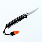 Нож складной Ganzo G7412-WS (длина: 205мм, лезвие: 89мм, сатин), черный - изображение 2