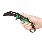 Нож складной керамбит Skif Plus Cockatoo (длина: 200мм, лезвие: 82мм, черное), зеленый - изображение 5