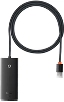 USB-хаб Baseus Lite Series 4-Port USB-A HUB Adapter (USB-A to 4 х USB 3.0 ) 1 м Black (WKQX030101)
