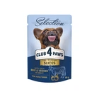 Вологий корм для дорослих собак малих порід Club 4 Paws Selection Шматочки з яловичиною та овочами в соусі