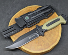 Нескладной тактический нож Tactic туристический охотничий армейский нож с чехлом, огниво и точилка (4028B) - изображение 1