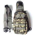 Мужская сумка рюкзак на одной лямке METR+ барсетка 28х18х13 см Пиксель - изображение 3