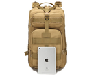 Тактичний похідний рюкзак Military військовий водовідштовхуючий рюкзак 25 л 45х24х22 см Койот - зображення 4