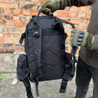 Тактический военный рюкзак с подсумками Military военный рюкзак водоотталкивающий 50 л 52 х 32 х 22 см Черный - изображение 8
