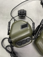 Навушники тактичні Earmor M32H, активні, з кріпленням на шолом і знімним мікрофоном, NRR 22, колір Зелений - зображення 7