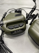 Навушники тактичні Earmor M32H, активні, з кріпленням на шолом і знімним мікрофоном, NRR 22, колір Зелений - зображення 8