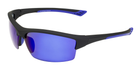 Очки поляризационные BluWater Daytona-1 Polarized (G-Tech™ blue), синие зеркальные в чёрно-синей оправе - изображение 1