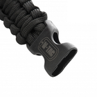 M-Tac браслет паракорд Black, армійський браслет чорний, тактичний паракордовий браслет - зображення 4