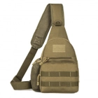 Рюкзак тактичний на одне плече AOKALI Outdoor A14 20L Sand військовий - зображення 7