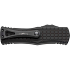 Нож Microtech Hera Double Edge Black Blade FRAG OTF Tactical Serrator Blue (702-1TFRS) - изображение 4