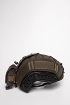 Комплект кавер (чехол) для шлема Fast и подсумок карман (противовес) для аксессуаров на кавер, Олива - изображение 1