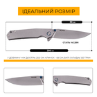 Нож складной Ruike P801-SF Серый - изображение 5