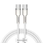 Кабель Baseus Cafule Metal USB-C to USB-C Data Cable 100W 1m White (CATJK-C02)