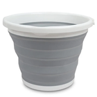 Відро 10 літрів туристичне складане Silicon Collapsible Bucket Сіре