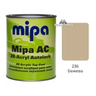 Автокраска 236 Бежевая 2К акриловая Mipa 1л (без отвердителя)