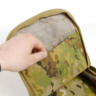 Универсальный тактический швидкоз'ємний рюкзак 10 литров, военный штурмовой рюкзак из плотной тактической ткани Kiborg Мультикам - изображение 9
