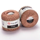 Турецька літня пряжа для в'язання YarnArt YarnArt Violet (віолет) 0015 світло-коричневий