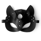 Маска кошечки из натуральной кожи Art of Sex Cat Mask Черная one size