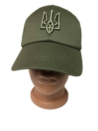 Кепка тактична олива, кепка військова, кепка з гербом - зображення 1