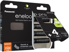 Bateria Panasonic Eneloop Pro AAA 930 mAh 4BP+Obudowa (BK-4HCDEC4BE) - obraz 1