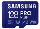 Samsung PRO Plus microSDXC 128GB UHS-I U3 V30 A2 + SD адаптер (MB-MD128SA/EU) - зображення 2