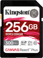 Kingston SDXC 256GB Canvas React Plus Class 10 UHS-II U3 V90 (SDR2/256GB) - obraz 1