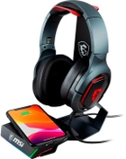 Stojak na słuchawki MSI IMMERSE HS01 COMBO + Wireless Charger for S98-0700020-CLA Czarno-Czerwony - obraz 4
