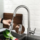 Смеситель кухонный с выдвижной лейкой Frap F60899-1 нержавеющая сталь / сатин