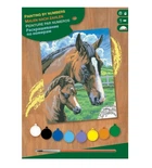 Дитяча картина за номерами Sequin Art SA0030 Кінь і лоша PAINTING BY NUMBERS JUNIOR