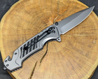 Туристический нож складной для рыбалки и охоты Browning нож с стропорезом и стеклобоем FA68 - изображение 5