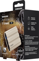 Przenośny dysk SSD Samsung T7 Shield 1 TB USB 3.2 Type-C beżowy (MU-PE1T0K/EU) - obraz 12