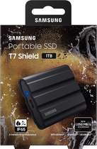 Dysk SSD Samsung Portable T7 Shield 1TB USB 3.2 Type-C Czarny (MU-PE1T0S/EU) - obraz 9