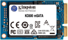 Dysk SSD Kingston KC600 512GB mSATA SATAIII 3D NAND TLC (SKC600MS/512G)