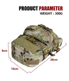 Сумка для тактичного жилета-рюкзака IDOGEAR BG3530 MOLLE 3 л преміум якість армії США Мультикам - зображення 8