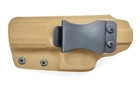 Кобура поясная Glock 17, 22, 31 с клипсой кайдекс, койот - изображение 2