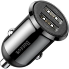 Зарядное устройство Baseus Grain Pro Car Charger (Dual USB 4.8A ) USB Black (CCALLP-01)
