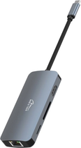 Док-станція Media-Tech Hub Pro 8-in-1 USB3.1 Type-C - HDMI/USB 3.0x3/RJ45/SD(Micro)/PD 100W (MT5044) - зображення 3