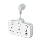 Подовжувач мережний Ldnio SC2413, 3USB, Type-C, 3 розетки, QC, білий