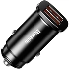 Автомобильное зарядное устройство Baseus Square Metal 30W Быстрая зарядка Quick Charge 3.0 2USB 5A Зарядка в авто (CCALL-DS01) Black