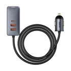 Автомобильное зарядное устройство Baseus Share Together PPS Multi-port Fast Charging With Extension Cord 120W 2USB+2Type-C Зарядка в авто Gray