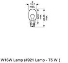 Автолампа 16W OSRAM (921)