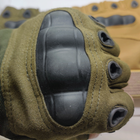 Перчатки тактические без пальцев оливковые размер М - изображение 6
