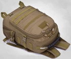 Рюкзак тактический военный T-01 35л песочный - изображение 2