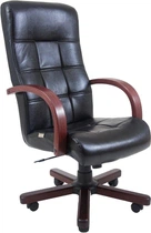 Офисное Кресло Руководителя Richman Virginia Кожа Комбо Wood М1 Tilt Черный