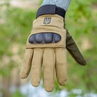 Тактичні рукавички довгопалі (закриті, з пальцями) з гербом койот L - зображення 5