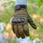 Тактичні рукавички довгопалі (закриті, з пальцями) з гербом какі М - зображення 8
