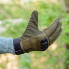 Тактичні рукавички довгопалі (закриті, з пальцями) з гербом какі XXL - зображення 9